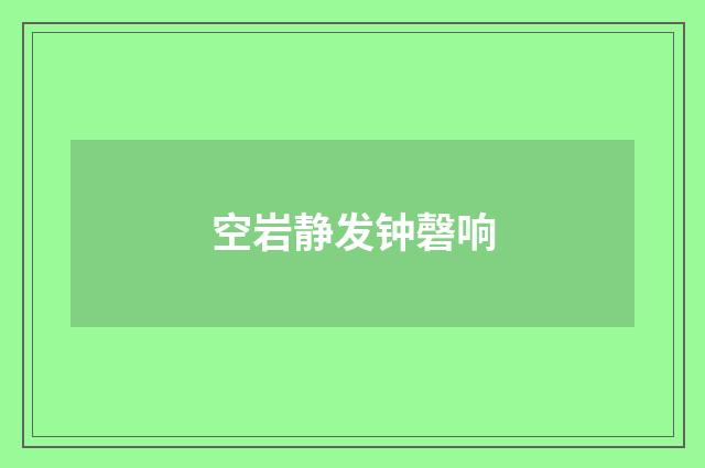 空岩静发钟磬响
