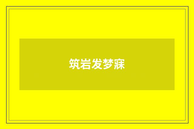 筑岩发梦寐