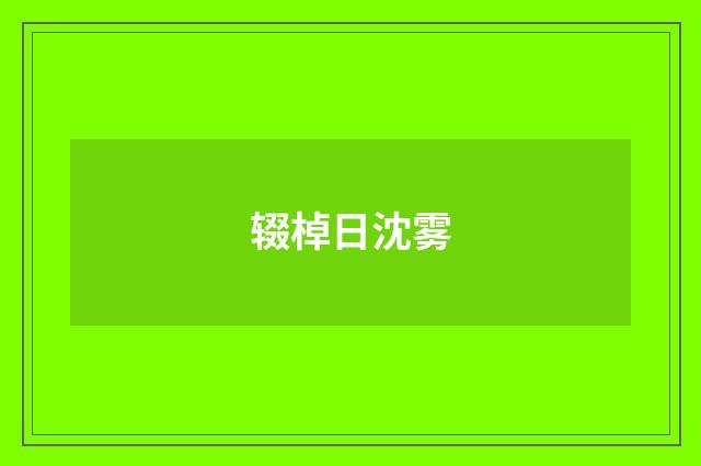 辍棹日沈雾