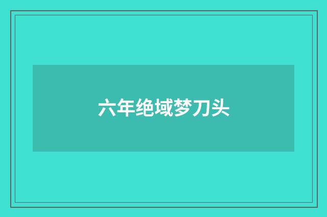 六年绝域梦刀头