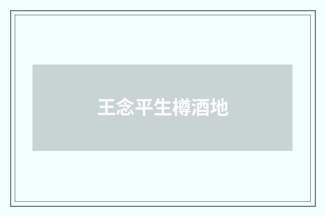 王念平生樽酒地