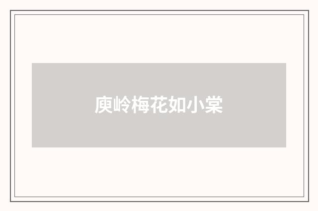 庾岭梅花如小棠