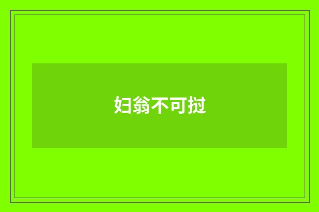 妇翁不可挝