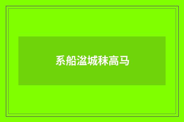 系船湓城秣高马