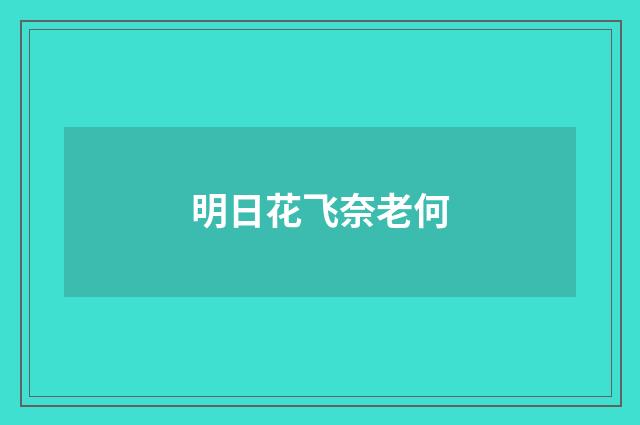 明日花飞奈老何