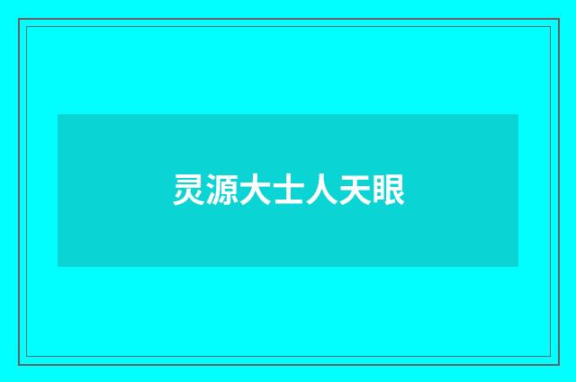 灵源大士人天眼