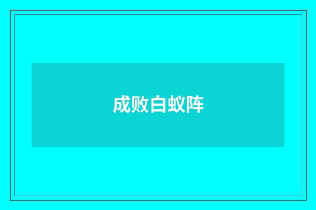 成败白蚁阵