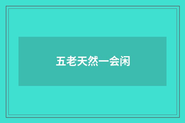 五老天然一会闲