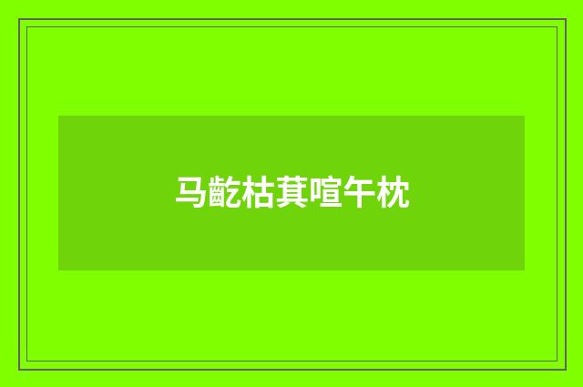 马齕枯萁喧午枕