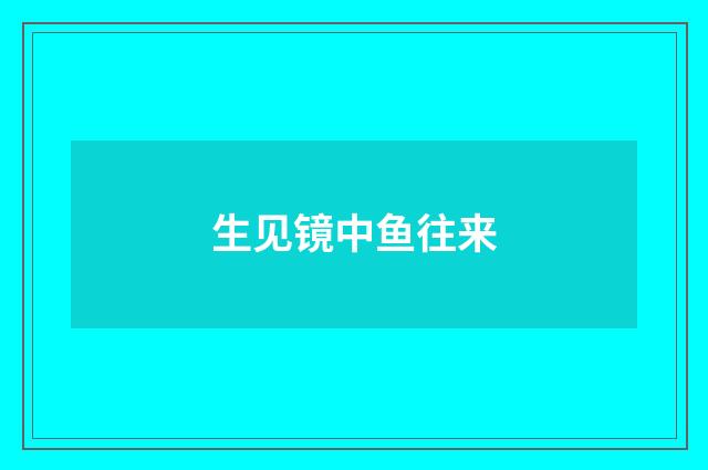 生见镜中鱼往来