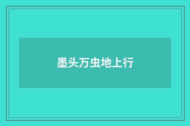 墨头万虫地上行