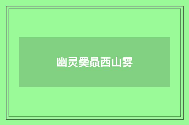 幽灵奰贔西山雾