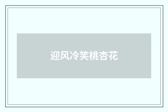 迎风冷笑桃杏花