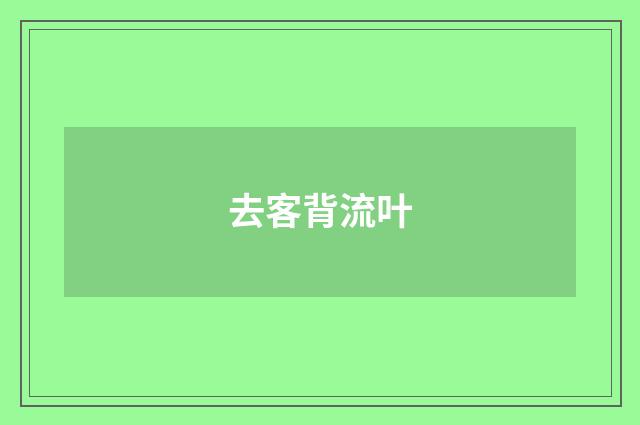 去客背流叶