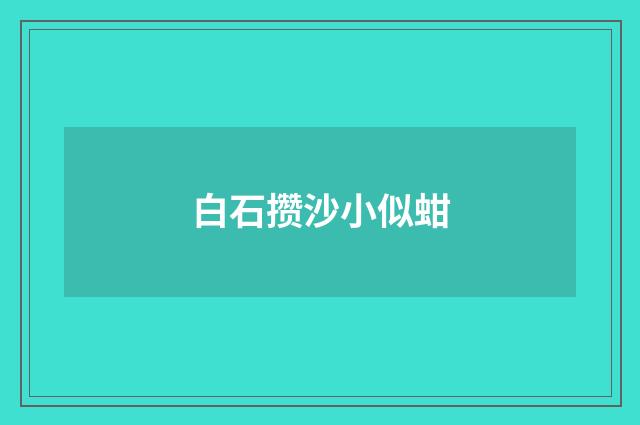 白石攒沙小似蚶
