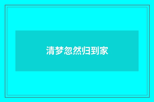 清梦忽然归到家
