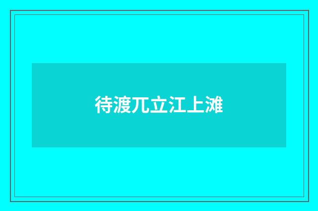 待渡兀立江上滩