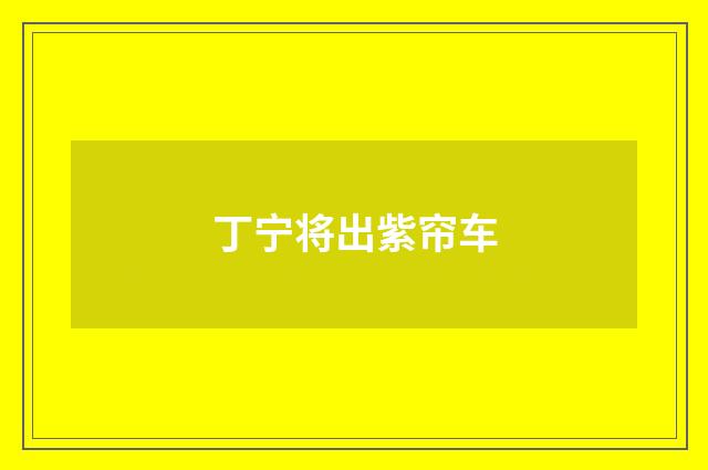 丁宁将出紫帘车