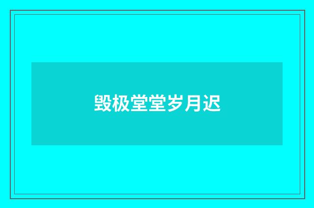 毁极堂堂岁月迟