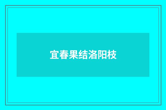 宜春果结洛阳枝