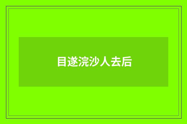 目遂浣沙人去后