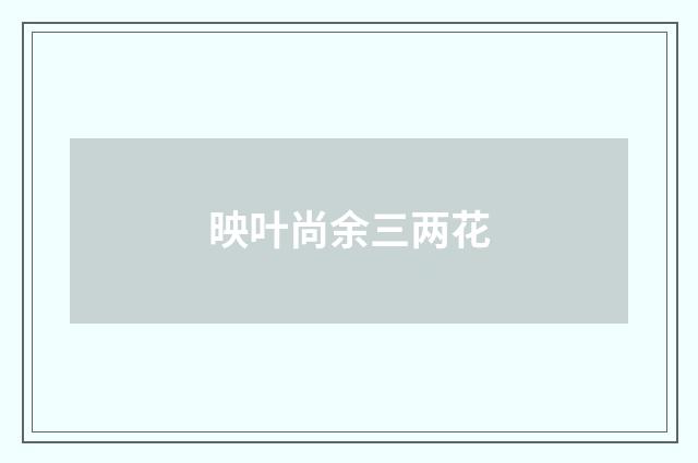 映叶尚余三两花