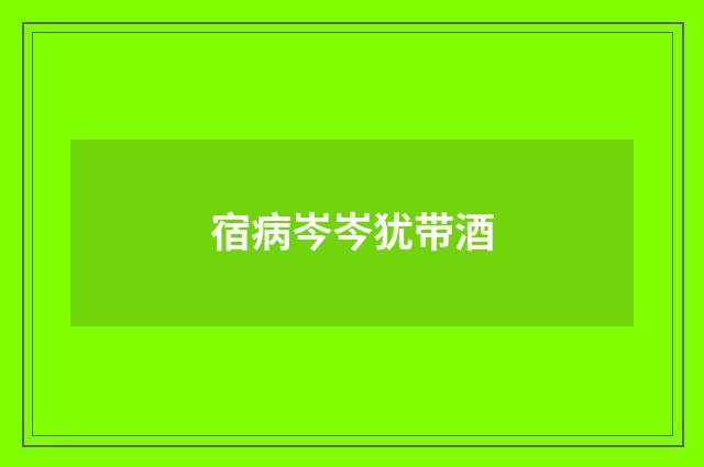 宿病岑岑犹带酒