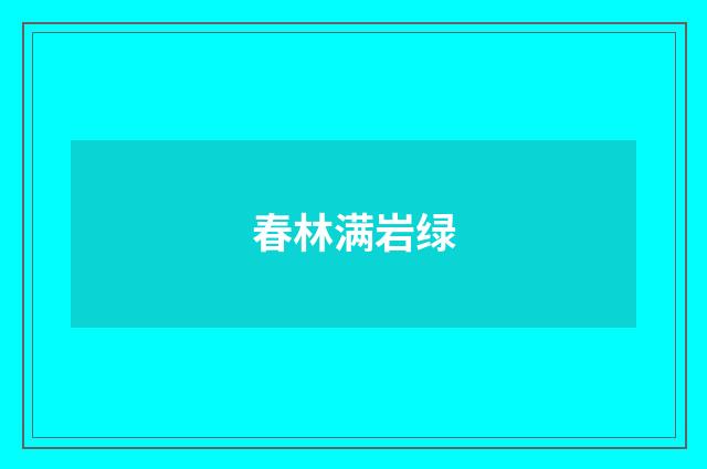 春林满岩绿