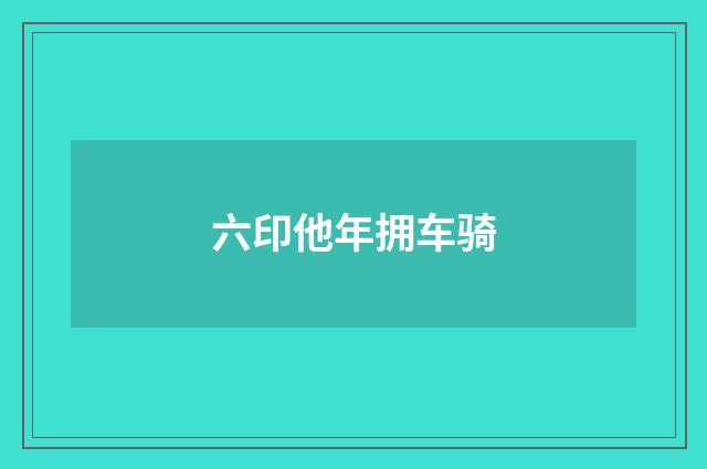 六印他年拥车骑