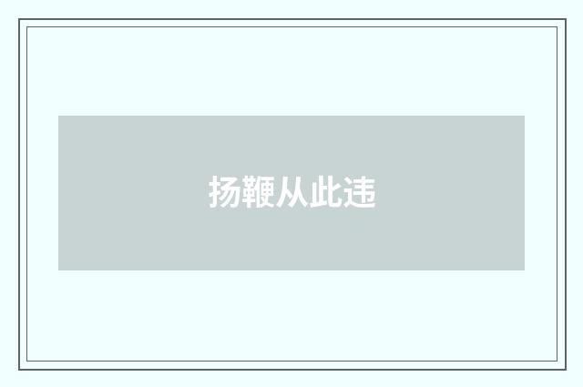 扬鞭从此违