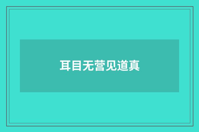 耳目无营见道真