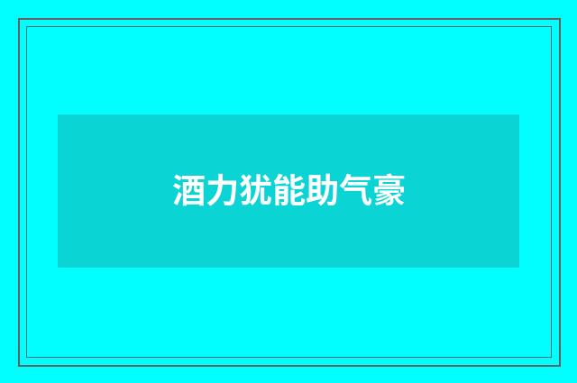 酒力犹能助气豪