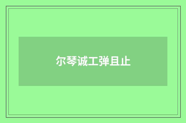尔琴诚工弹且止