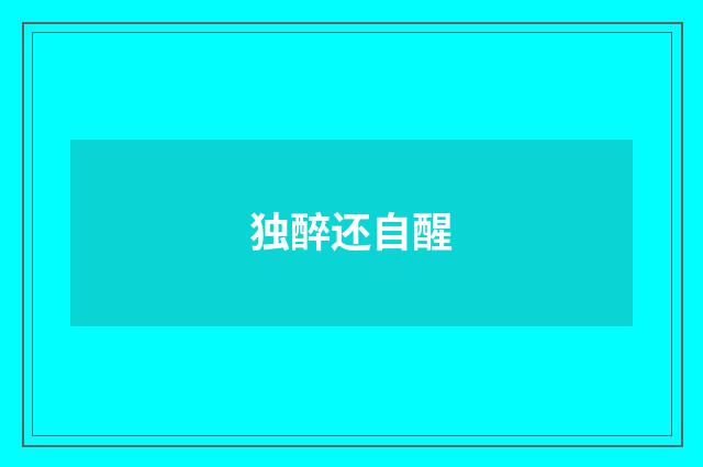 独醉还自醒