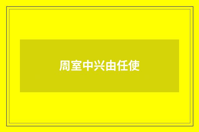 周室中兴由任使