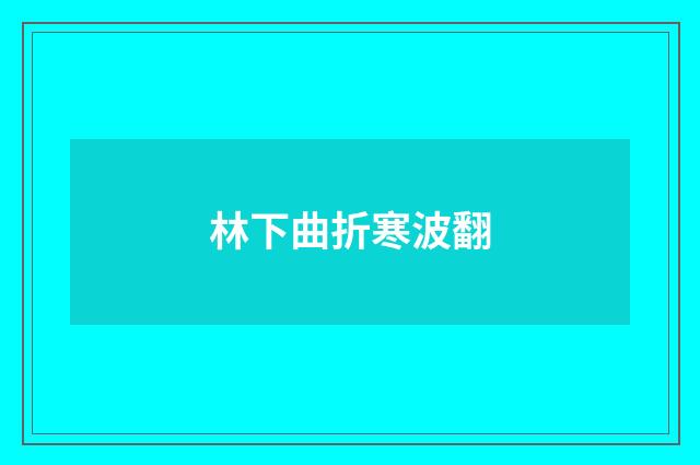 林下曲折寒波翻