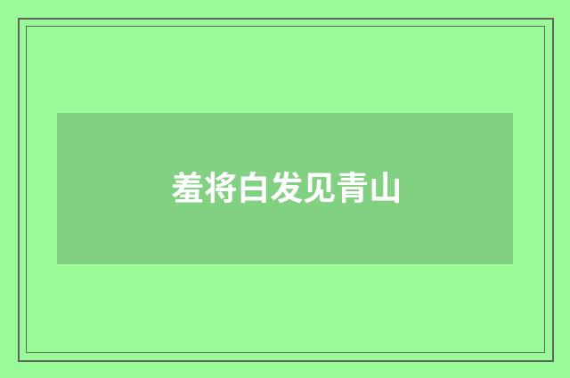 羞将白发见青山