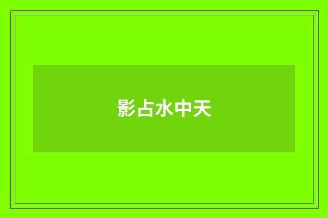 影占水中天