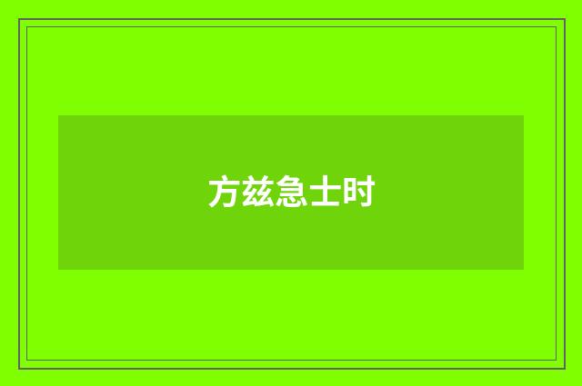 方兹急士时
