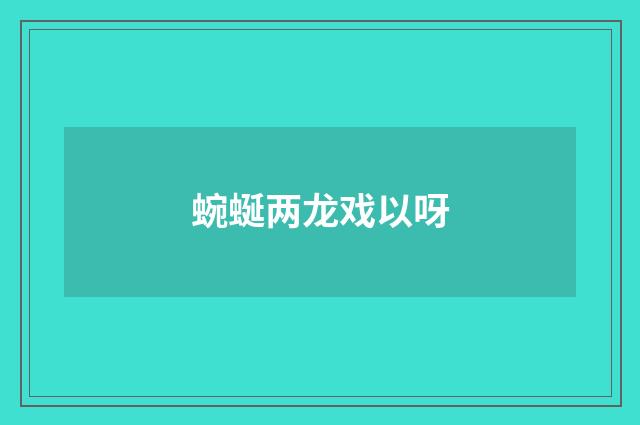 蜿蜒两龙戏以呀