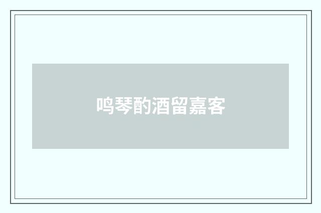 鸣琴酌酒留嘉客