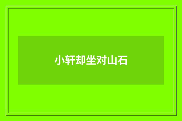 小轩却坐对山石