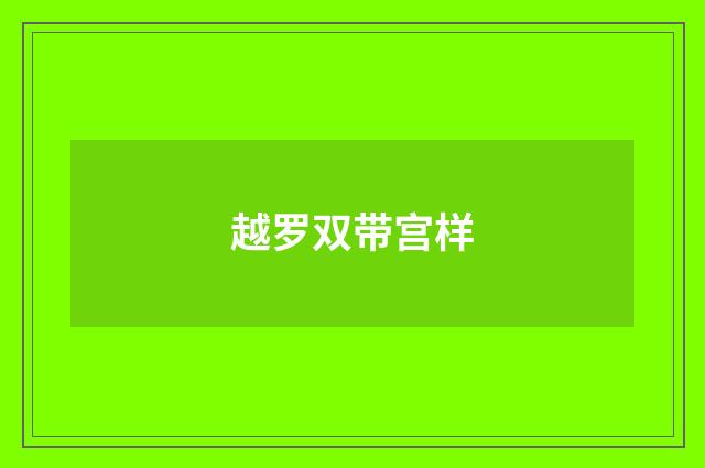 越罗双带宫样