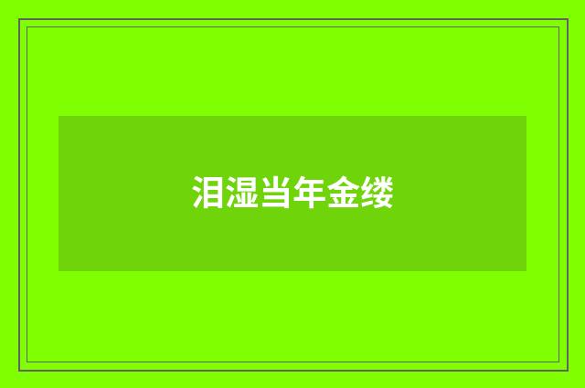 泪湿当年金缕