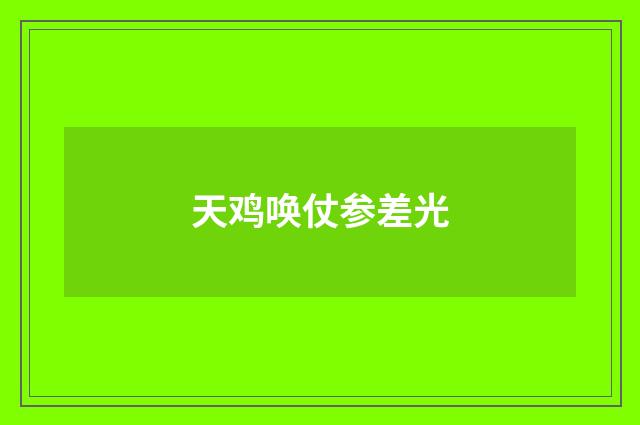 天鸡唤仗参差光