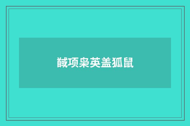 馘项枭英盖狐鼠