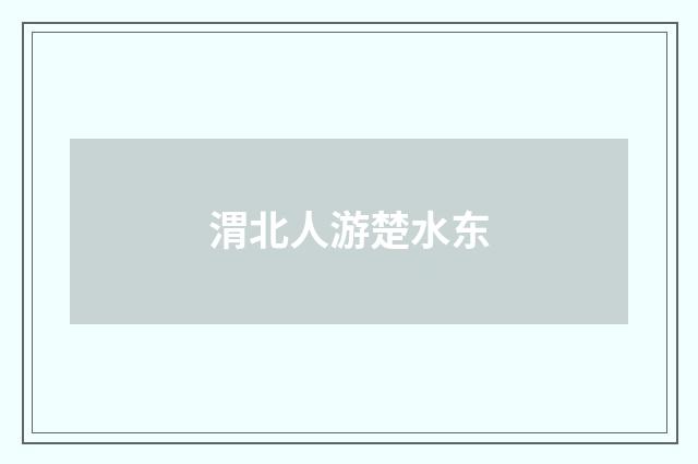 渭北人游楚水东