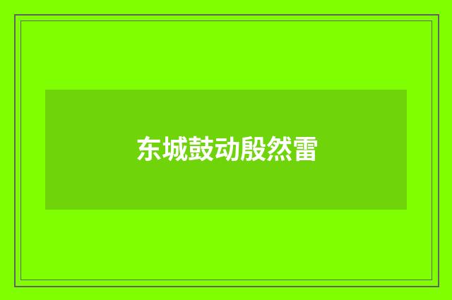 东城鼓动殷然雷