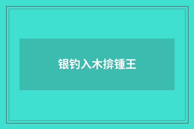 银钓入木揜锺王