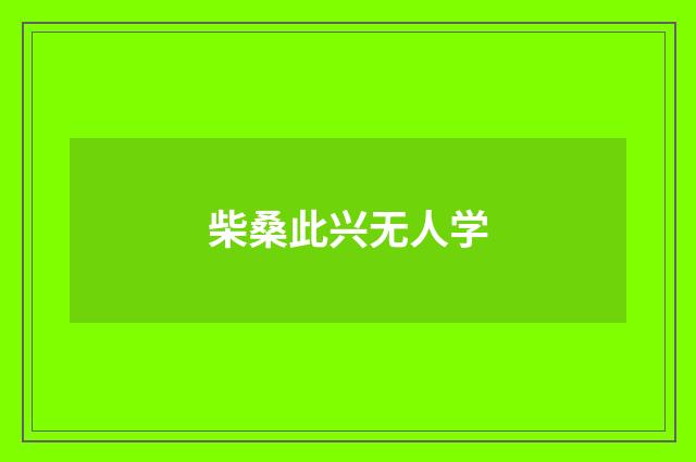 柴桑此兴无人学